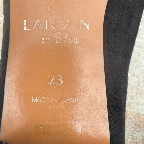 Lanvin en Bleu Women's Black Suede Shoes - Picture 15 of 16